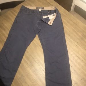 H&M Navy Blue Washed Corduroy Slacks